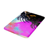 Roze retrokleurige Summertime Beach-palmbomen Badmat (Gekanteld)