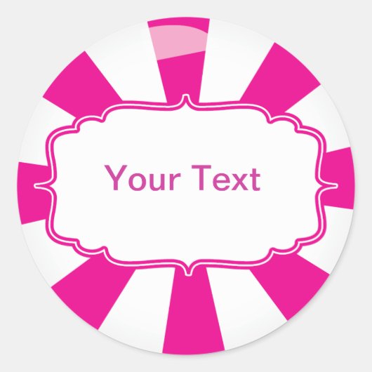 Roze Reuzenlolly snoep Buffet label (Voorkant)