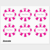 Roze Reuzenlolly snoep Buffet label (Vel)