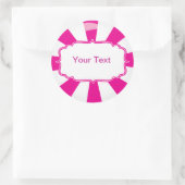 Roze Reuzenlolly snoep Buffet label (Tas)