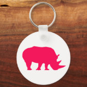 Roze Rhino Sleutelhanger (Voorkant)