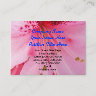 Roze Rhodies Bloemen Zakelijke Kaarten Rhododendro Visitekaartje