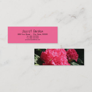 Roze Rhododendron 2 Mini Visitekaartjes