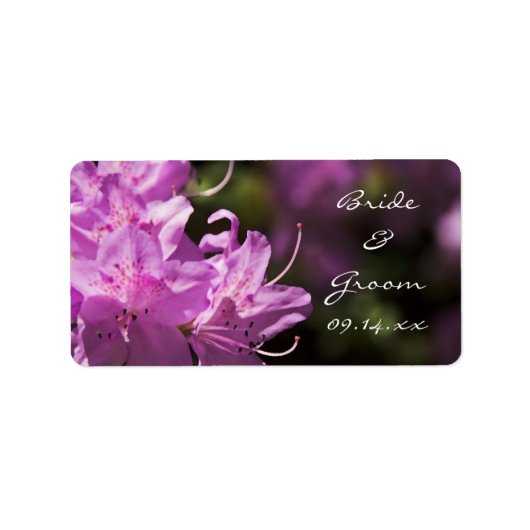Roze Rhododendron Bloemen Bruiloft Favor Labels (Voorkant)