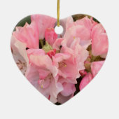 Roze rhododendron bloemen keramisch ornament (Achterkant)