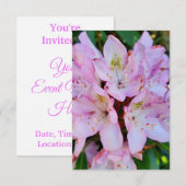 Roze Rhododendron Flower Kaart (Voorkant / Achterkant)