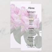 Roze Rhododendrons Menu (Voorkant / Achterkant)