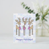 Roze ribbenrendierziekte - Borstkanker Feestdagenkaart (Staand voorkant)