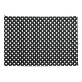 Roze ribbon Black & White Polka Dots Name Kussensloop (Achterkant-Rechts)