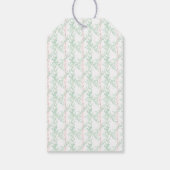 Roze Ribbon Greenery Traditional Classic Kerstmis Cadeaulabel (Achterkant)