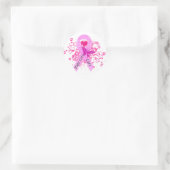 Roze Ribbon Hope Love Cure Ronde Sticker (Tas)