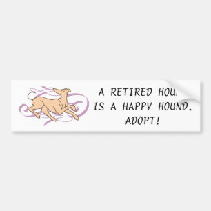 Roze Ribbon Hound Bumpersticker