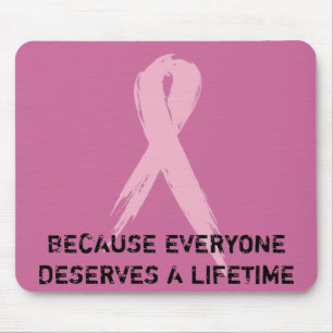 Roze Ribbon Mousepad Muismat