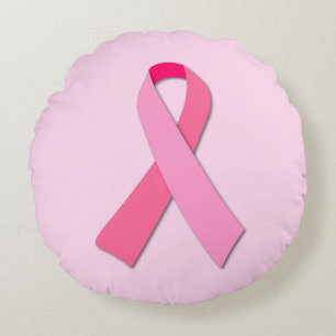 Roze Ribbon Round Pillow Rond Kussen
