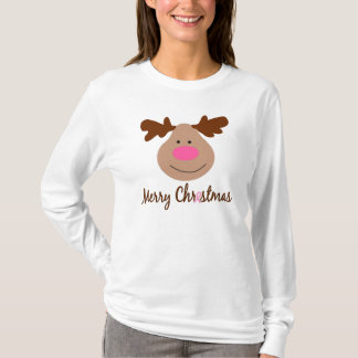 Roze Ribbon Rudolph T-shirt