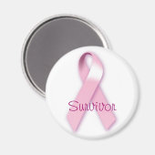 Roze ribbon Survivor Magnet Magneet (Voorkant / Achterkant)