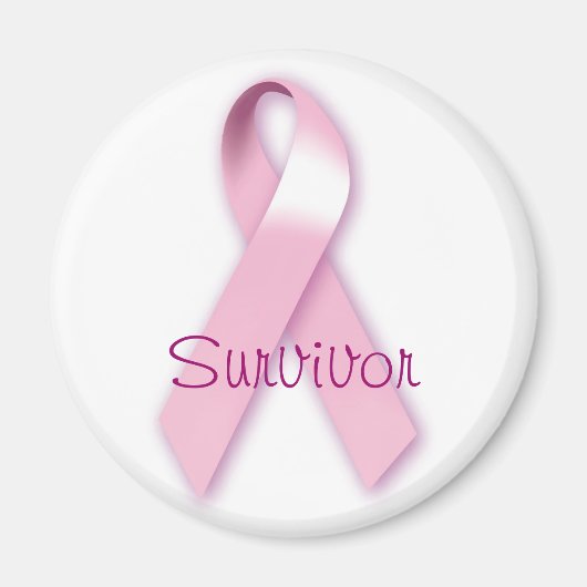 Roze ribbon Survivor Magnet Magneet (Voorkant)