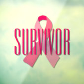 Roze Ribbon Survivor Raamsticker (Vel 3)