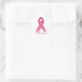 Roze Ribbon Survivor Ronde Sticker (Tas)