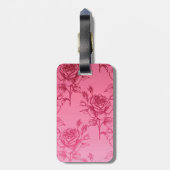 Roze Ribbon Survivor Roos Bagagelabel (Achterkant verticaal)