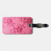 Roze Ribbon Survivor Roos Bagagelabel (Achterkant horizontaal)