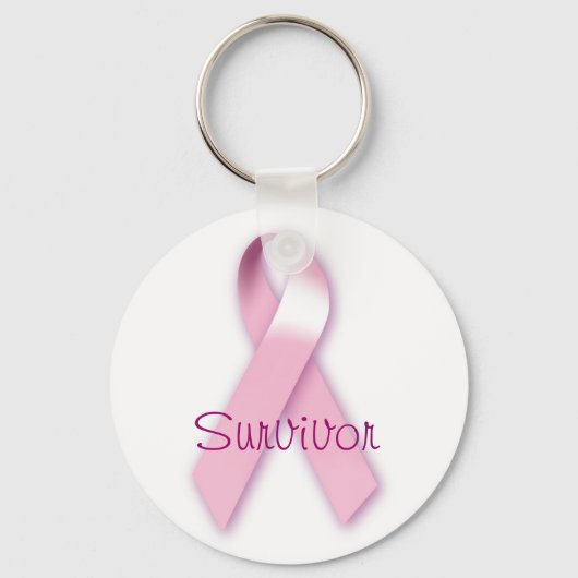 Roze Ribbon Survivor Sleutelhanger (Voorkant)