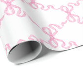 Roze Ribbon Trellis Cadeaupapier (Rol Hoek)