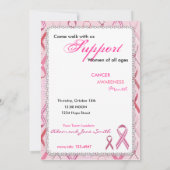 Roze Ribbons Uitnodiging (Achterkant)