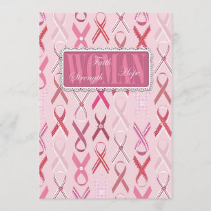 Roze Ribbons Uitnodiging