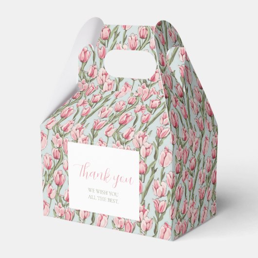 Roze rij sereniteit bedankdoosjes (Voorkant Zijde)