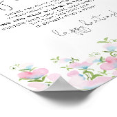 Roze Ringjacht Spel Bruiloftsshower Bloem Bord Poster (Hoek)