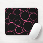Roze Rings Mousepad Muismat (Met muis)