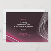 Roze road biker bruiloft uitnodiging (Achterkant)