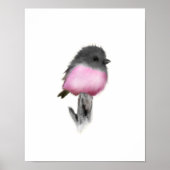 Roze Robin Poster Print (Voorkant)