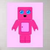 Roze Robot Poster (Voorkant)