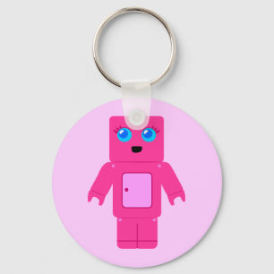 Roze Robot Sleutelhanger