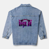 Roze Rock op Logo Denim Jacket (Achterkant)