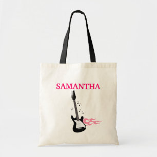 Roze Rock Star Guitar Canvas tas