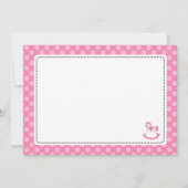 Roze Rocking Horse Hartelijk dank Bedankkaart (Achterkant)