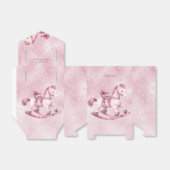 Roze Rocking Paard Favor Box Bedankdoosjes (Uitgevouwen)