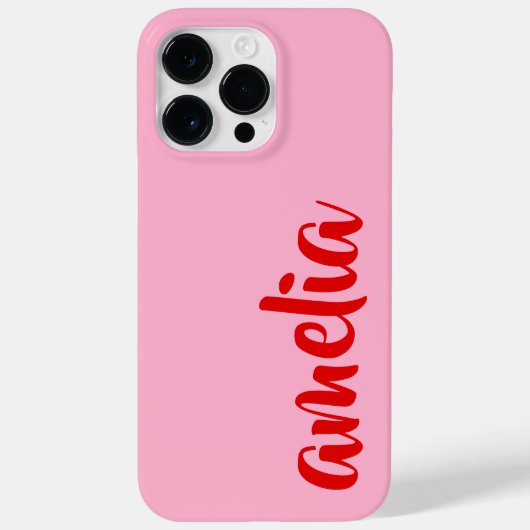 Roze rode aangepaste naam vet script Case-Mate iPhone case (Achterkant)