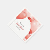 Roze rode ballonnen valentijnsdag bruidsmeisjesfee servet (Hoek)