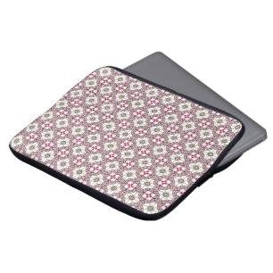 roze rode Barcelona Tile-band Laptop Sleeve