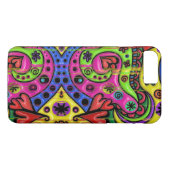 Roze rode Blauw en groene harten sterren en bloeme Case-Mate iPhone Case (Achterkant (Horizontaal))