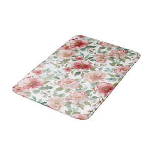 Roze Rode Bloemen Badmat