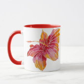 Roze & Rode Bloemen Hawaii Hibiscus Mok (Links)