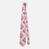 Roze rode bloemen op wit. stropdas (Voorkant)