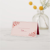 Roze Rode Bloemige Bruiloft (Achterkant)