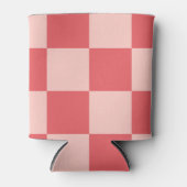 Roze Rode Checkerboard Retro Classic Cheques Blikjeskoeler (Voorkant)