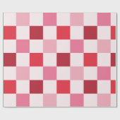 Roze & Rode Checkerboard Wrapping Papier (Vlak)